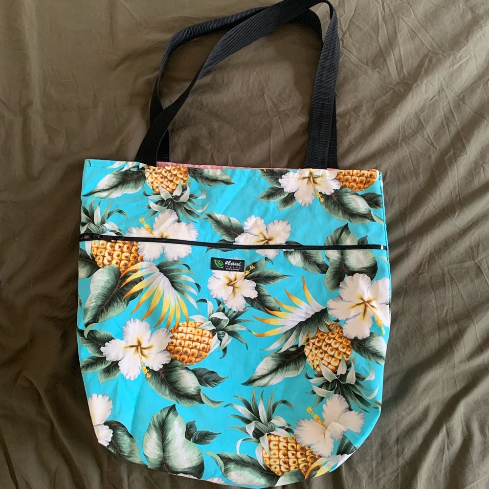 Hawaiian reversible large beach & tote bag